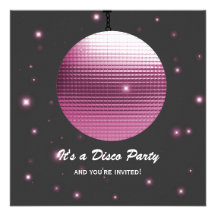 Disco Party  Invitations