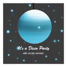 Disco Party  Invitations