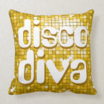 Disco Tiles "Gold" 'disco diva' throw pillow pillows