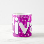 Disco Tiles Pink 'diva' mug mugs