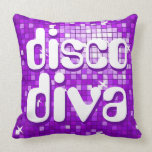 Disco Tiles Purple 'disco diva' throw pillow pillows