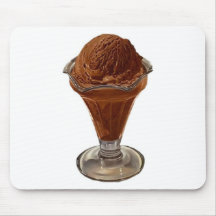 dish of chocolate ice cream mouse mat
