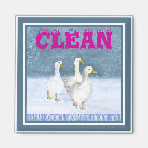 Dish Washer Magnet “Three Silly Geese” by Bonhovey