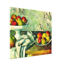 Dishes and Fruits  ~ Paul Cézanne Stretched Canvas Print