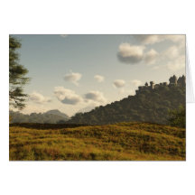 Distant Medieval Castle Card