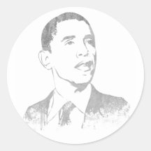 Distressed Barack Obama Stickers