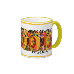 Distressed Border - 2-sided Ringer... - nigeria  Mug