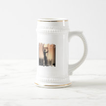 Distressed Border Stein Coffee Mugs