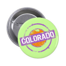 DISTRESSED COLORADO STAMP PINBACK BUTTONS