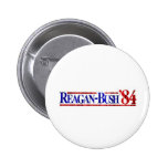 Distressed Retro Reagan-Bush 1984 Pinback Buttons
