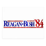 Distressed Retro Reagan-Bush 1984 Post Cards
