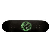 Distressed Rose Silhouette Cameo - Green Skateboards