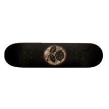 Distressed Rose Silhouette Cameo - Orange Skate Decks