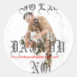 Distressed Round Stickers