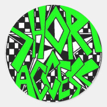 Distressed Round Stickers