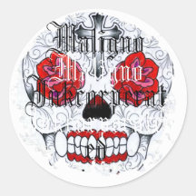 Distressed Round Stickers