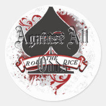 Distressed Round Stickers