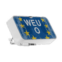 DISTRESSED WESTERN EUROPEAN UNION FLAG .png Laptop Speaker