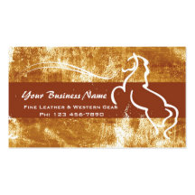 Distressed Western Theme Business Card
