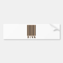 Diva Barcode Style Bumper Sticker