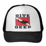 Dive Deep Shark SCUBA Flag Mesh Hats