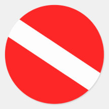 Diver Down Flag Sticker
