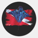 DiverDown Flag Creations Round Sticker