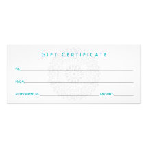 Divine Impression Blue Gift Certificate Rack Cards