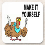 DIY Make It Yourself Gobble Gobble Thanksgiving Beverage Coaster