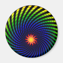 Dizzy Sun Rainbow Magnet