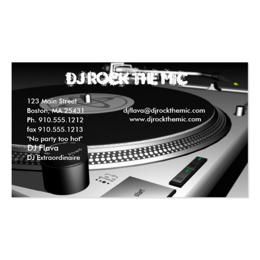 DJ Business Card