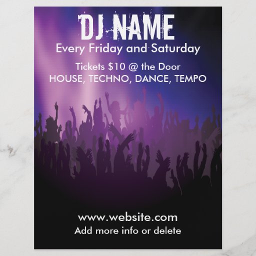 DJ Concert Crowd Music Flyer