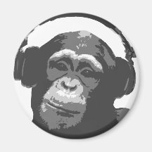 DJ MONKEY FRIDGE MAGNET