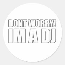 DJ ROUND STICKER