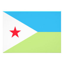 Djibouti Flag Personalized Announcement