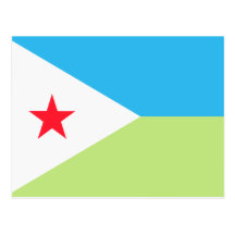 Djibouti Flag Postcards