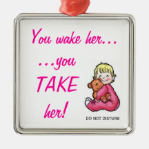 Do not disturb baby door hanger christmas ornaments