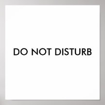 DO NOT DISTURB PRINT