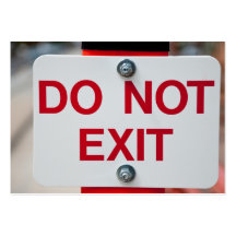Do Not Exit Sign business cards