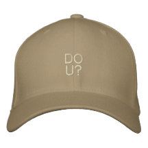 DO U? Destroyed Cap Template Embroidered Baseball Cap