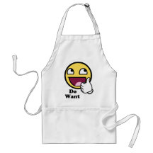 Do Want Awesome Face Smiley Aprons