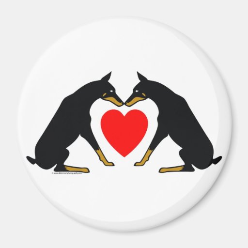 Doberman Heart Magnet