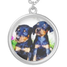Doberman Puppies necklace
