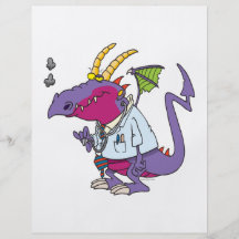 doctor dragon funny cartoon character full color flyer