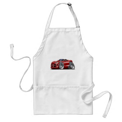 Dodge Viper Roadster Maroon Car Aprons by maddmaxart Apron Template
