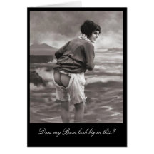 Does my bum look big in this? greeting cards