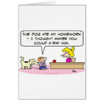 dog ate homework x-ray greeting card
