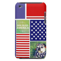 Dog Bless America Patriotic iPod Touch Case