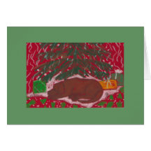 dog christmas greeting card