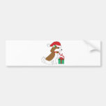 Dog Christmas Present Bumper Sticker
